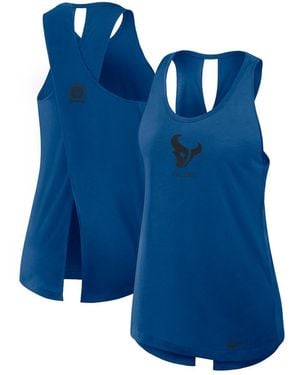 Fanatics Nike Houston Texans Glory Crisscross Performance Tank Top - Blue