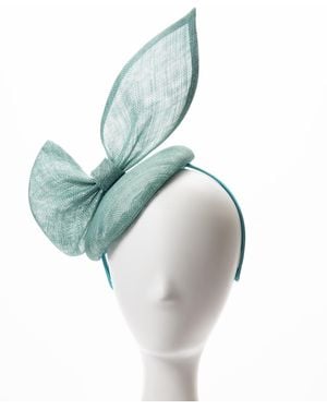 August Accessories Sinamay Straw Fascinator Hat - Blue