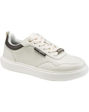 KARL LAGERFELD Pharaon Perforated Lace-up Sneakers - White