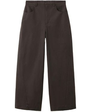 Mango Balloon Wide-leg Pants - Gray