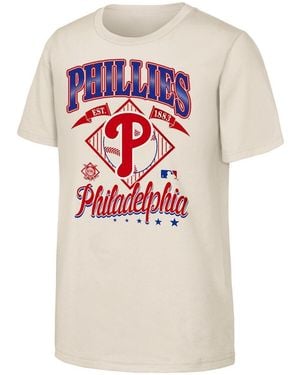 Outerstuff Big Boys And Girls Philadelphia Phillies Triple Hit T-shirt - White