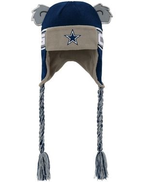 Outerstuff Big Boys And Girls Dallas Cowboys Wordmark Ears Trooper Knit Hat - Blue