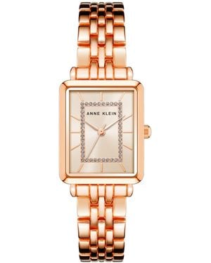Anne Klein Quartz Rose Gold-tone Alloy Bracelet Watch - White