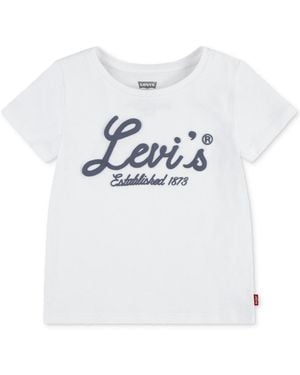 Levi's Toddler Girls Script Logo Graphic T-shirt - White