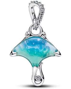 PANDORA Manta Ray Dangle Charm - Blue
