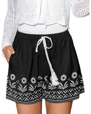 CUPSHE Journey Ahead Floral Shorts - Black