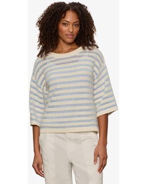 Sanctuary Petite Crew Neck Pull-on Sweater - Gray