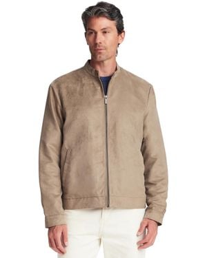 Weatherproof Moto Microsuede Jacket - Natural