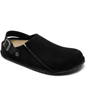 Birkenstock Lutry Premium Suede Clogs From Finish Line - Black