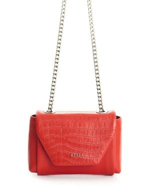 Velez Leather Crossbody Bag - Red