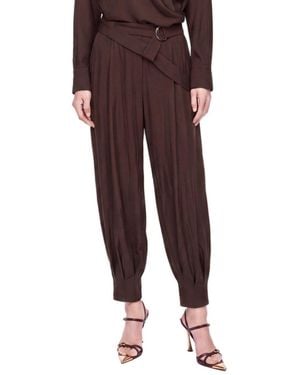 Nocturne Belted Harem Pants - Red