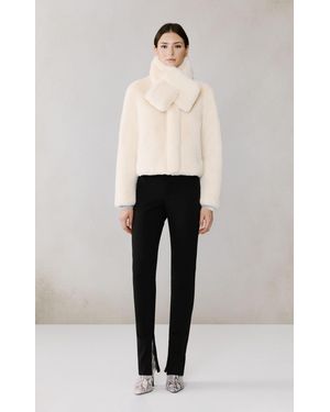 SOIA & KYO Kendell Boxy Jacket With Scarf - Black