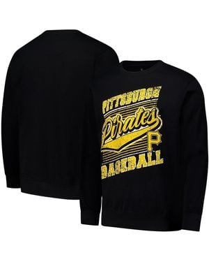 Stitches Pittsburgh Pirates Lightweight Crew Sweatshirt - Black