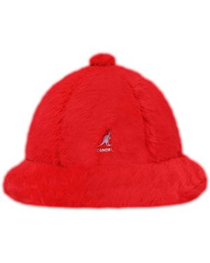 Kangol Faux Fur Casual Bucket Hat - Red