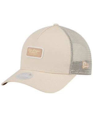 KTZ San Diego Padres Tonal Patch 9forty M-crown A-frame Trucker Adjustable Hat - Natural