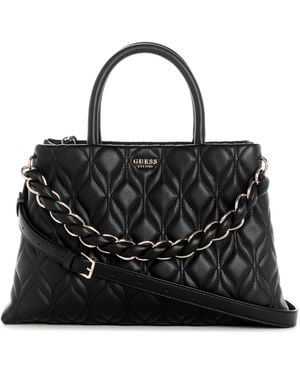 Guess Maxine Small Satchel Bag - Black
