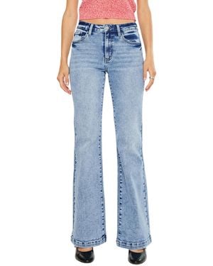 KanCan Essentials Avonlea High Rise Wide Flare Jeans - Blue