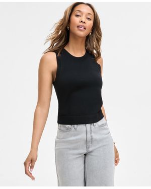 On 34th Crewneck Sweater Tank - Black