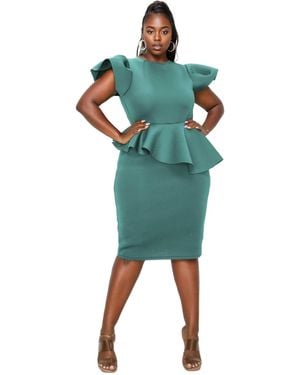 Neon peplum dress shop