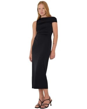 Whistles Jersey Crepe Asymmetric Dress - Blue