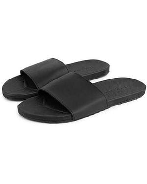 feel good S Banyan Rubber Spa/shower Slide Sandals - Black