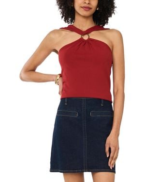 Vince Camuto Metal Ring Detail Tank Top - Red