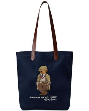 Polo Ralph Lauren Polo Bear Twill Shopper Tote - Blue