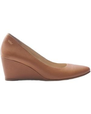 VISCATA Verona Leather Wedges - Natural
