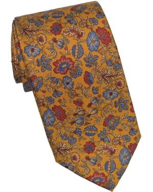 Elizabetta Conte Floral Madder Tie - Brown