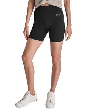 DKNY Studded Logo Bike Shorts - Black