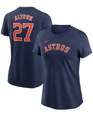 Nike Jose Altuve Houston Astros Fuse Name Number T-shirt - Blue