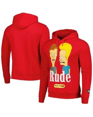 FREEZE MAX And Beavis And Butt-head Rude Pullover Hoodie - Red