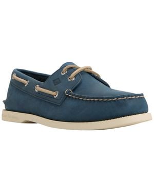 Sperry Top-Sider Iconic Silhouette Lace-up Boat Shoes - Blue