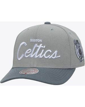 Mitchell & Ness Gray Boston Celtics Thunderstorm Head Coach Pro Crown Snapback Hat