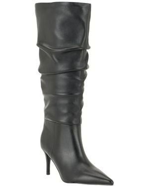 Guess Canteen Slouchy Scrunched Stiletto Tall Boots - Gray