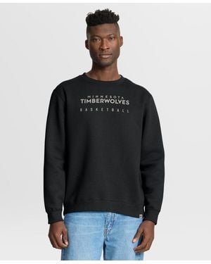Fanatics Minnesota Timberwolves Crossover Collection Defensive Rotation Drill Relaxed-fit Pullover Sweatshirt - Black