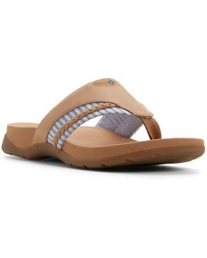 Sperry Top-Sider Dalia Fish Round Toe Slip-on Sandals - Brown