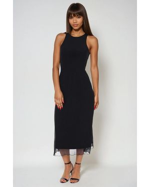Bebe Powermesh A-line Maxi Dress - Black