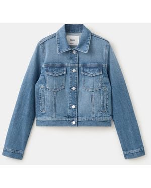 Mango Pockets Denim Jacket - Blue