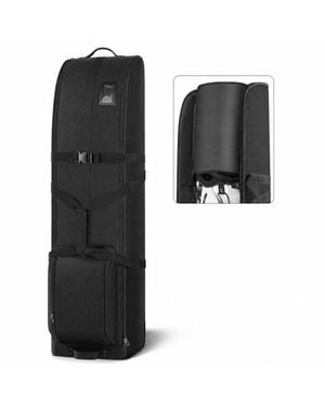FURLING Heavy Duty Oxford Golf Travel Bag With Wheels Club Protector Liner - Black