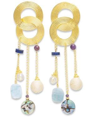 Nectar Nectar New York 18k Plated Alicia Dangle Earrings - White