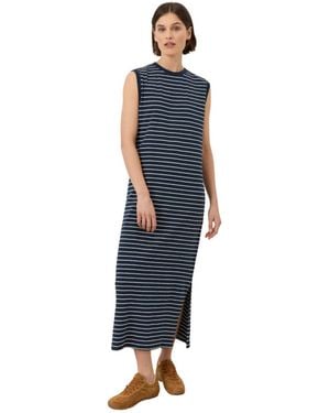Pact Cotton Soft-slub Essential Easy Muscle Tee Maxi Dress - Blue