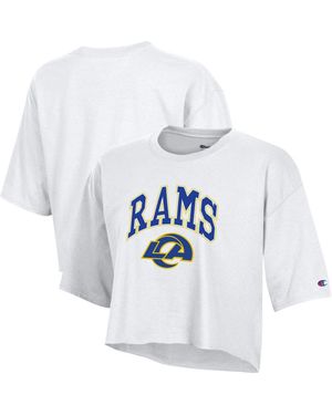 Champion Los Angeles Rams Boyfriend Cropped T-shirt - White