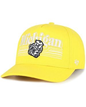 '47 Michigan Wolverines Script Fade Hitch Adjustable Hat - Yellow