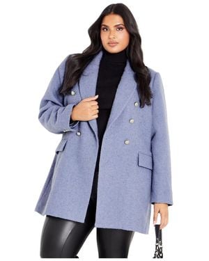 Avenue Plus Size Renaissance Jacket - Blue