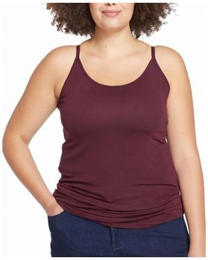 UNIVERSAL STANDARD Plus Size Cloud Rib Crewneck Camisole - Purple