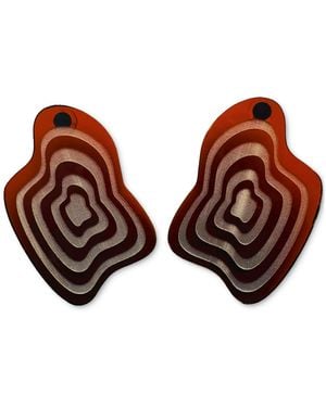 Swanky Designs Catira Geometric Earrings - Brown