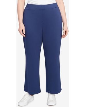 Ruby Rd. Plus Size Scuba Pull-on Pants - Blue