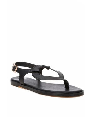 Rag & Co Torad Thong Toe Cut-out Flats - Black