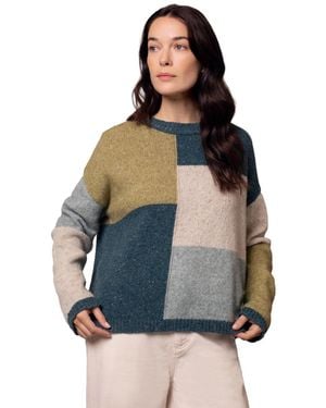 Celtic & Co. Block Crew Neck Sweater - Blue